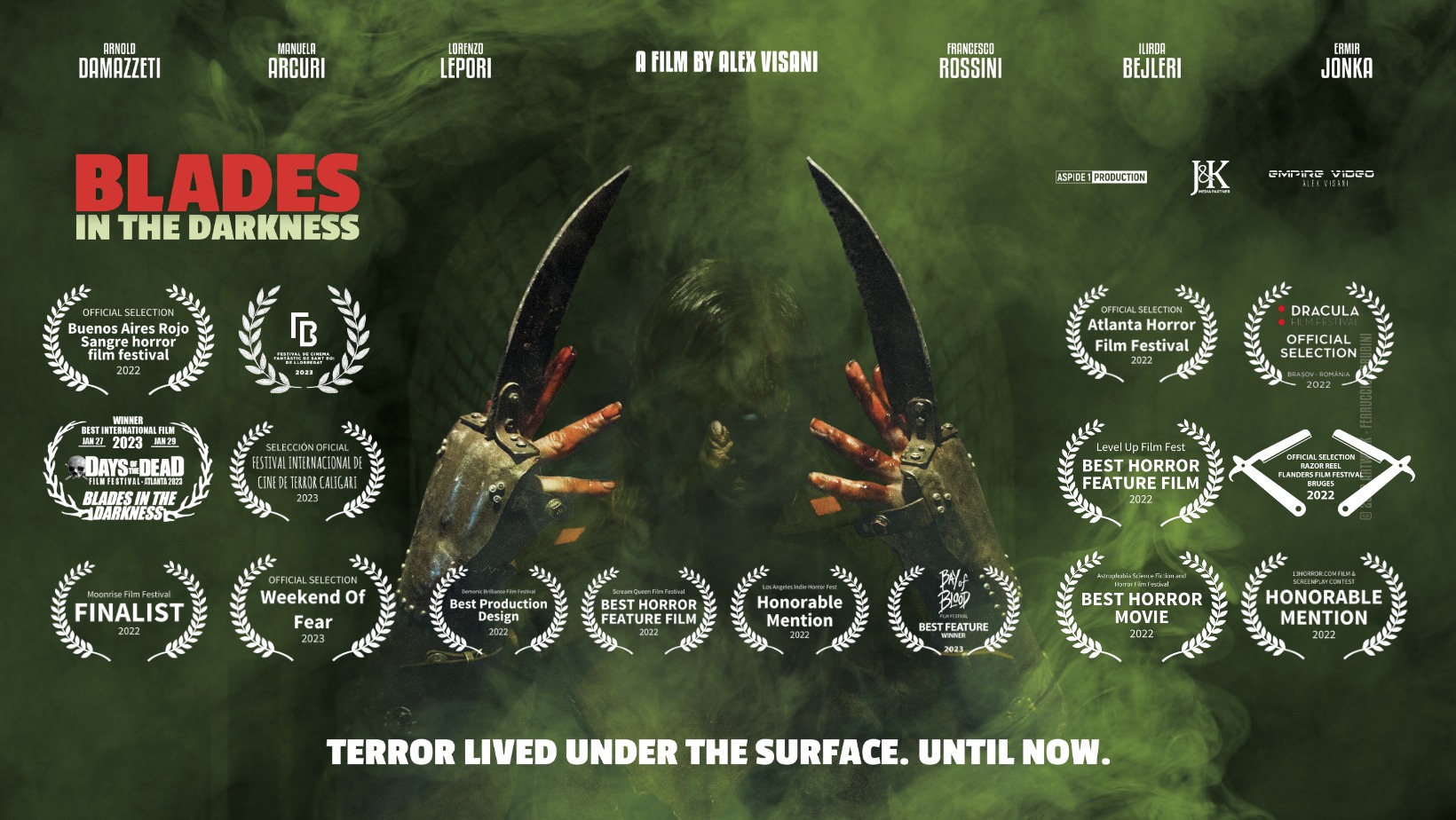 Blades in the Darkness: il nuovo horror di Alex Visani disponibile su Amazon Prime Video Italia
